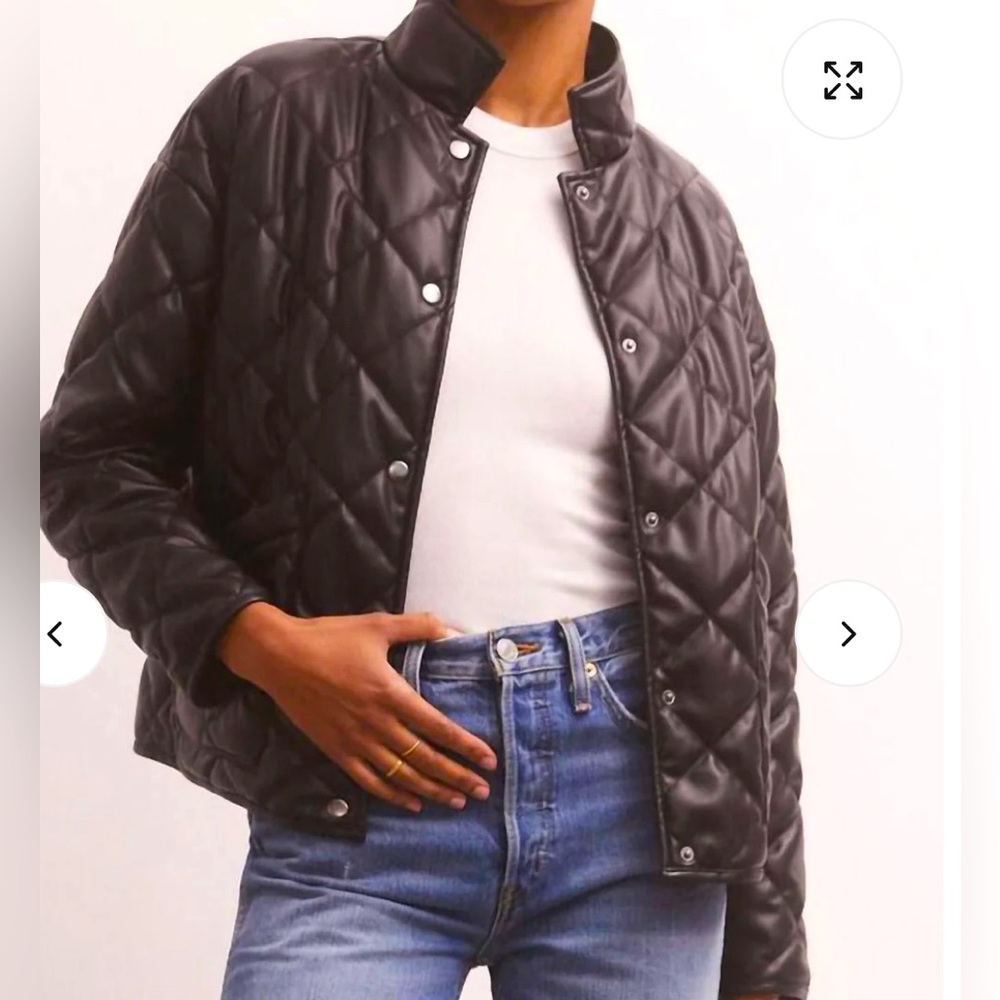 Heritage faux leather jacket by z supply NWOT